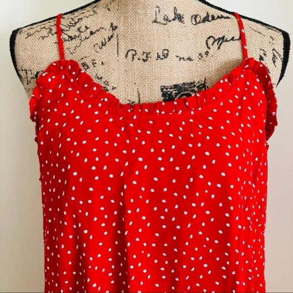 Anthropologie Seen Worn Kept Polka Dot Slip Dress - Picture 4 of 12